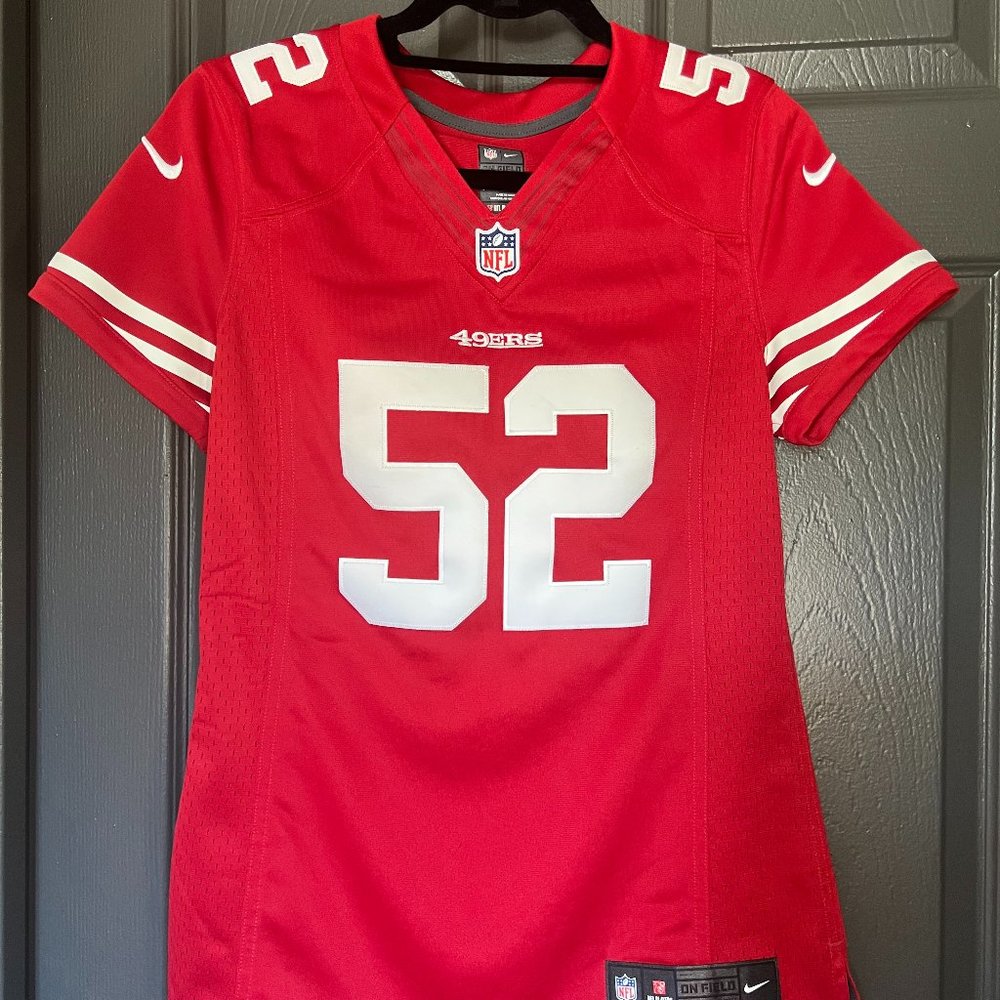 NFL SF 49ers Niners Authentic Women's 52 Patrick Willis Jersey Size S